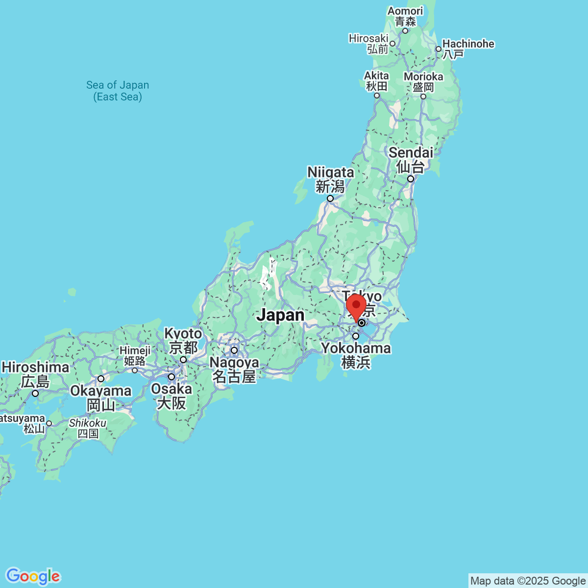 Carte du voyage Séjour libre Tokyo - Japon