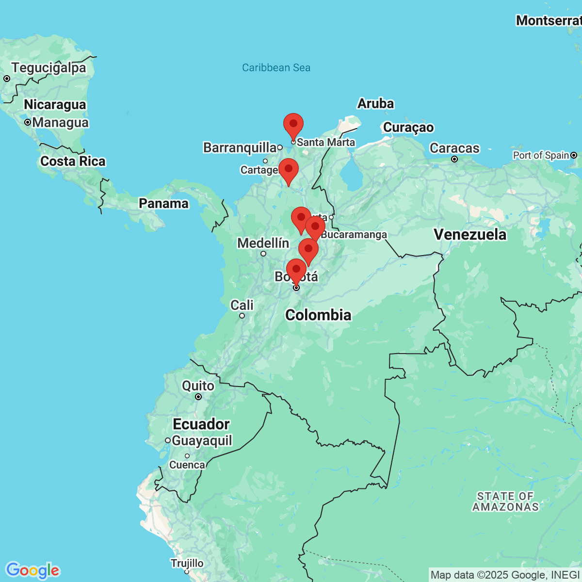 Carte du voyage Colombie - Joyau d’Amérique